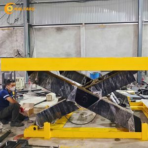 ISO9001 2000kg Ultra <b>Low</b> Profile Electric Scissor Lift <b>Table</b> 105mm Height for Pallet Trucks No Pit Needed Warehouse - Product Image 5