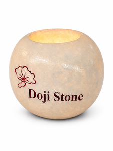 Lanterne de jardin en pierre de grès japonaise Doji Stone, 45 cm, sculpture lumineuse zen pour bassin extérieur - Product Image 1