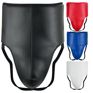 Contoured Polyester Cotton Soft Lightweight Groin Protector Men Adjustable Sports Protection Black <b>Red</b> Blue White All Seasons - Product Image 1