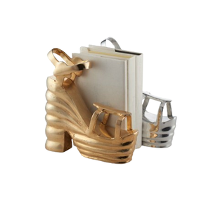 Newest Design Gold Finished Metal Customized Bookends Desk Organizers Handmade Decorative Holder <b>Book</b> <b>Ends</b> - Product Image 1