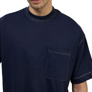 Camiseta Deportiva Personalizada para Hombre, 100% Algodón, Tejido de Punto, Corte Regular, Venta al Por Mayor OEM, con Logotipo Personalizado - Product Image 3