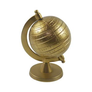 Globo Terráqueo de Diseño para Escritorio, Ideal para Mapa del Mundo de Sobremesa, con Acabado Pintado en Negro y Base para Globo - Product Image 3