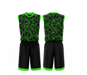 Ensemble d'uniformes de basketball personnalisés entièrement sublimés, maillot et short de sport respirants en polyester pour hommes et femmes - Product Image 3