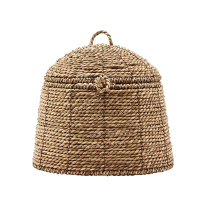 Nouveau panier de rangement en jonc de mer avec couvercle, panier en osier naturel pour fruits, légumes, pain, jouets, couvertures, linge, décoration intérieure - Product Image 1