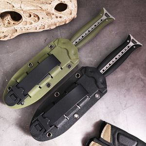 Stainless Steel Drop Point Hunting Zombie <b>Knife</b> With Rubber Handle And Sheath Industrial Grade Fixed Blade Outdoor Survival - Product Image 5
