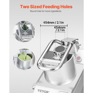 Robot da Cucina Scomponibile a 6 Lame con 2 Fori di Alimentazione, Tritatutto per Verdure in Acciaio Inossidabile Alimentare - Product Image 3