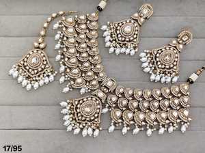 Ping Bling Kundan <b>Bridal</b> Necklace <b>Set</b> with Navy Blue Beaded Drops Statement Choker Earrings Maang Tikka Indian Wedding <b>Jewelry</b> - Product Image 4