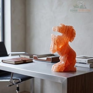 Lampe en sel rose de l'Himalaya sculptée à la main, lampe en sel naturel en forme d'animal pour la décoration de la maison - Product Image 3