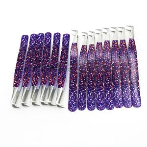 Pinzas para Pestañas de Acero Inoxidable de Marca Propia RMI con Punta Plateada - Agarre Duradero y Preciso para Extensiones de Pestañas de Volumen - Product Image 1