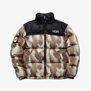 Blouson matelassé HQR Tie Dye unisexe, coupe-vent, respirant, fermeture éclair, décontracté, à capuche, rembourrage épais en polyester, style urbain - Product Image 4