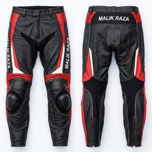 Pantalones de Motociclismo de Cuero Genuino Hechos a Mano para Hombre y Mujer, Tallas Personalizadas, Equipamiento para Pista - Product Image 1