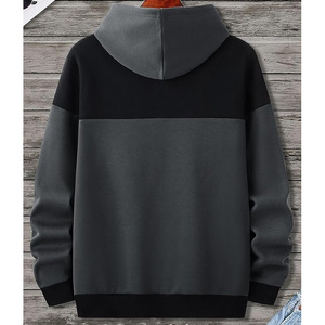 Sudadera con capucha extragrande sin cordón con logo personalizado, sudadera con capucha para hombre sin cordones, sudaderas y sudaderas con capucha de algodón grueso para hombre - Product Image 2