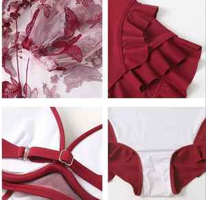 Ensemble Monokini Noir Papillon Coupe Haute 2 Pièces avec Shrug - Maillot de Bain Élégant pour Femme Séchage Rapide & Écologique - Product Image 6