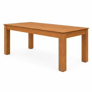 Mesa de Comedor Rectangular Moderna Escandinava de Madera de Teca Sólida, Impermeable y Ecológica, Construcción Duradera, Capacidad para 8 Personas - Product Image 3
