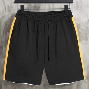 <b>Men's</b> Drawstring Waist Contrast Side Seam Beach <b>Shorts</b> Sports Gym <b>Short</b> <b>Mens</b> Fitness Training Workout Plain <b>Black</b> Swim <b>Shorts</b> - Product Image 1