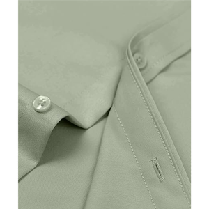 Camisa de Vestir de Manga Larga para Hombre, Sin Arrugas, Elástica, Lisa, Formal, con Botones y Bolsillo en el Pecho - Product Image 4