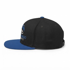 Gorra de Béisbol Plana Negra y Azul Personalizada con Logotipo Bordado, Ajustable, Estilo Hip Hop, Gorra Deportiva de Dos Tonos - Product Image 3