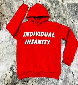 Sudadera con capucha y cremallera personalizada con estampado gráfico rojo, de algodón grueso y forro polar ecológico de 350 g, estilo urbano, fabricante mayorista OEM ODM - Product Image 5