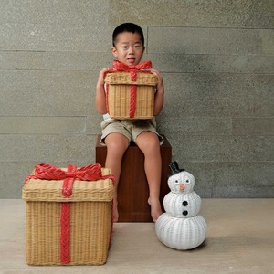 Combo rattan <b>christmas</b> gift box high quality woven storage <b>boxes</b> holiday accessories for sale - Product Image 5