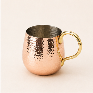 Taza Moscow Mule de Cobre Puro Martillado a Mano con Asa Clásica de Latón, Copa de Cóctel de Cobre Sólido para Uso en el Hogar o Bar - Product Image 3