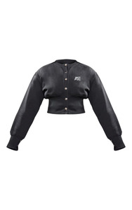 Women <b>Plus</b> <b>Size</b> Cropped Sweatshirt Jogger <b>Set</b> Snap Button Customise Two Piece Tracksuit Casual <b>Lounge</b> Wear - Product Image 3