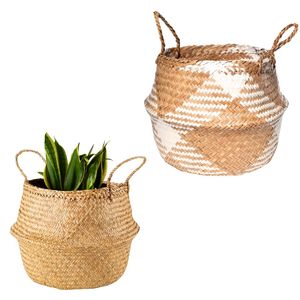 Cesta Decorativa Hecha a Mano de la Marca PHU HAO, Cesta de Paja Natural para Guardar Juguetes, Organizador de Zapatos, Cesta de Regalo, Decoración del Hogar - Product Image 1