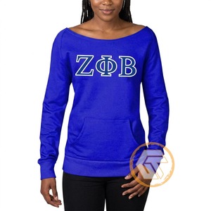 เสื้อสเวตเชิ้ตผู้หญิงปักลาย Zeta Phi Beta แบบสั่งทำขายส่งสำหรับฤดูหนาว เสื้อผ้าชมรม ผลิตจากผ้าฝ้ายฟลีซ ระบายอากาศได้ดี เป็นมิตรกับสิ่งแวดล้อม - Product Image 3