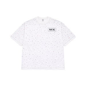 เสื้อยืดผู้ชายแบบโอเวอร์ไซส์ทรงบ็อกซี่ ดีไซน์ประดับคริสตัลหลากสี รับผลิตแบบ OEM พร้อมบริการติดแบรนด์  ดีไซน์หลากสี แขนสั้น - Product Image 2