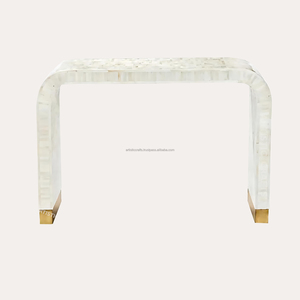 Table console d'entrée florale avec incrustation d'os Tables console élégantes pour la décoration intérieure - Product Image 6