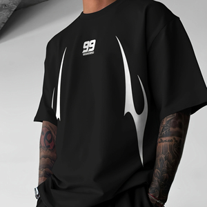 Camiseta Oversize de Marca Streetwear, 300 GSM, 100% Algodón Ecológico, Hombros Caídos, Corte Cuadrado, Impresión de Logotipo Personalizado, Fabricante de Camisetas - Product Image 4