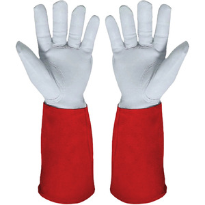 Gants de sécurité pour soudage TIG en cuir de vachette grainé, résistants au feu, protection des mains pour travaux industriels, anti-coupure, antidérapants - Product Image 6
