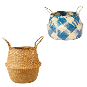 Decorative Handmade Natural Straw Belly Storage <b>Baskets</b> Eco-Friendly Souvenir Laundry Toys PHU HAO Brand Home Decoration Vietnam - Product Image 1