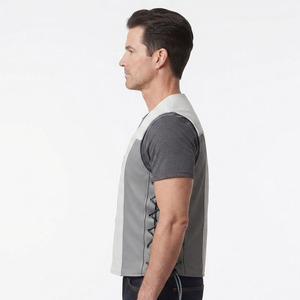 Chaleco de Cuero para Hombre con Botones, Chaleco sin Mangas de Cuero Genuino para Hombre, Chaleco de Cuero con Bolsillos Laterales - Product Image 3
