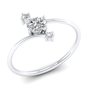 แหวนหมั้น REYES ดีไซน์ทันสมัย เงินแท้ 925 ประดับเพชรโมอิสซาไนต์ทรงรี 0.4 กะรัต ของขวัญวันครบรอบสุดเพอร์เฟกต์ เครื่องประดับคุณภาพสูง - Product Image 2