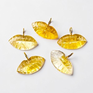 Colgante de Cristal Tallado en Forma de Labios de Citrino, con Pedrería, en Oro y Plata 925, para Fabricación de Joyería DIY, Collares y Pendientes - Product Image 1