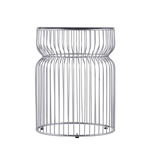 LINEA TEMPERED GLASS SIDE TABLE ROUND GLASS SIDE TABLE MODERN GLASS END TABLE MODERN SIDE TABLE FOR LIVING ROOM AND LOBBY - Product Image 3