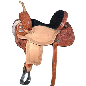 Silla de Montar Western Premium de Cuero Hecha a Mano para Equitación con Estribos, Duradera y Cómoda, para Caballos - Product Image 2
