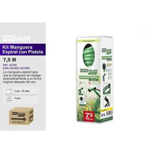 Kit de tuyau d'arrosage en spirale de 7,5 m, kit de tuyau d'eau de qualité supérieure pour le jardinage en plein air - Product Image 1