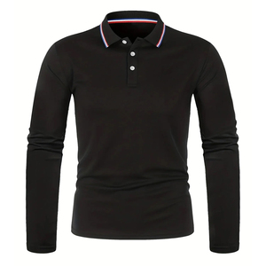 Polo de Manga Larga para Hombre, Corte Regular, para Uso Diario - Product Image 2