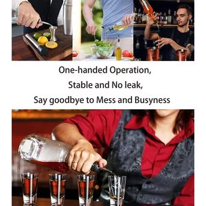 Set di 2 Versatori per Bottiglie in Acciaio Inox, Dispenser per Olio d'Oliva, Tappo per Vino, Versatore per Alcol, Qualità Premium, Dose Singola - Product Image 4