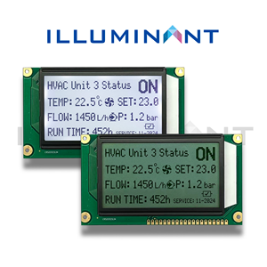 Module LCD Mono FSTN Positif 3 Pouces 160x80 Type Graphique Transflectif 12 heures 250 nits Connecteur COB RA6963L2NA - Product Image 1