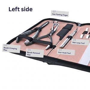 Juego Completo Profesional de Herramientas de Acero Inoxidable para Instalación de Extensiones de Cabello, Alicates y Tijeras para Crimpar Cuentas - Product Image 4