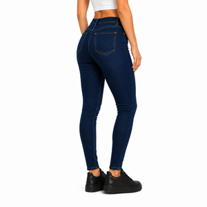 Factory Price Womens High Waist <b>Stretch</b> Skinny Jeans Slim Fit Ankle Length <b>Denim</b> Pants Plain Wholesale <b>Denim</b> Trousers Faded Wash - Product Image 6