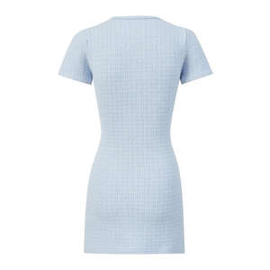 Elegante Vestido Polo de Golf y Tenis para Mujer - Bordes a Rayas en Contraste - Vestido Deportivo Transpirable de Verano con Logotipo Personalizado - Product Image 6