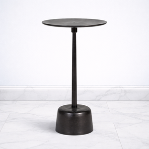 Table de bar ronde minimaliste, plateau élégant surélevé, support de piétement robuste, design peu encombrant, finition durable pour les espaces de vie modernes - Product Image 1