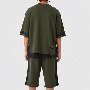 100% Cotton Short <b>Set</b> Custom Embroidered Printed Logo Breathable Eco-Friendly Comfortable Streetwear summer <b>sets</b> - Product Image 4