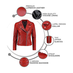 Wholesale Fashion Women <b>Leather</b> <b>Jacket</b> Fashion Women Pu <b>Leather</b> <b>Jacket</b> High Quality <b>Leather</b> <b>Jacket</b> - Product Image 5