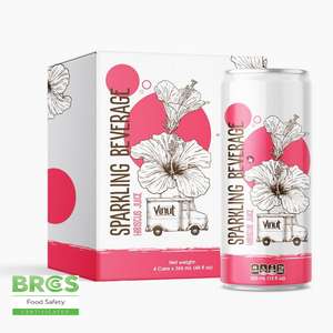 Agua con gas enlatada Bebida de jugo de frambuesa 330ml Fabricantes sin alcohol espumosos - Product Image 5