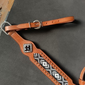 Bridon de tête de cheval occidental à perles tendance, exportateurs indiens à prix de gros, prêt à être expédié, bridon de rodéo - Product Image 2