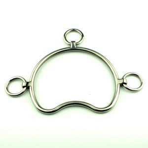 Bocado de caballo OEM de acero inoxidable con revestimiento de plasma azul arcoíris, con mejillas completas, para carreras de caballos, equipo ecuestre, proveedor personalizado - Product Image 1